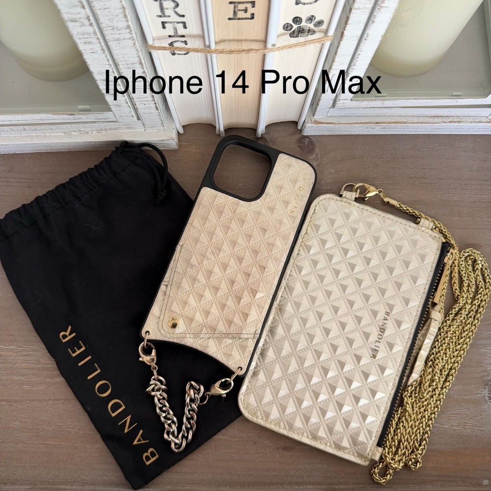 GUC Bandolier SHEILA Crossbody Case for iPhone 14 Pro Max PLUS matching pouch